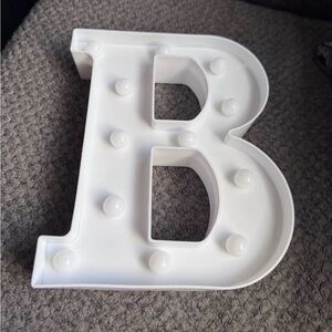 White Letter B Marquee Light